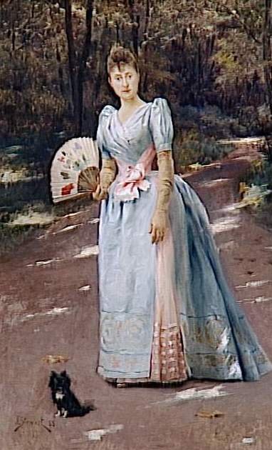 Woman in a Garden by Julius Leblanc Stewart